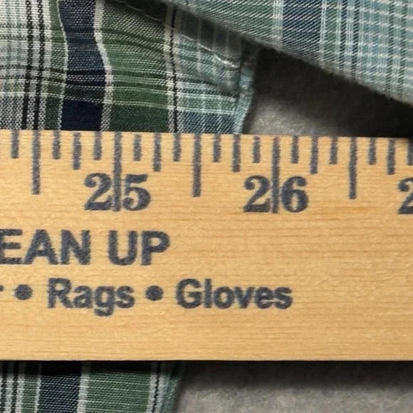 Wrancher by Wrangler Mens XL Pearl Snap Western Shirt Short Sleeve Plaid MTW1157 - Picture 4 of 6